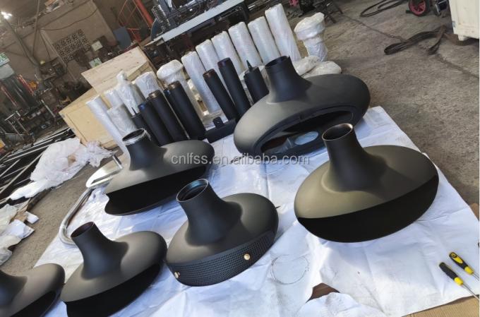 스타일 탄소 강철 테이블 원격 제어 유리 예술 벽난로 독립적인 독점적인 유럽 프리미엄 검은 현대 5