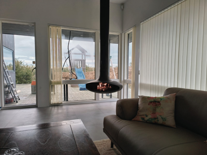 목재 연소 실내 철화로 벽난로 주문 검은 색 페인트 장식 16