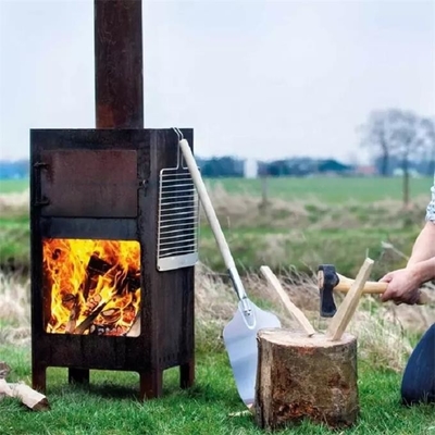 Outdoor Garden Pizza Oven Wood Burning Corten Steel Fireplace With Grills