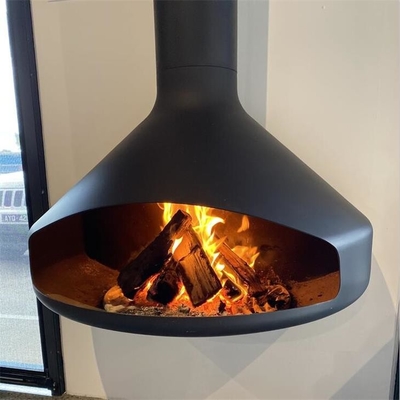 Carbon Steel Indoor Hanging Fireplace Ceiling Mounted Suspended Wood Stove
