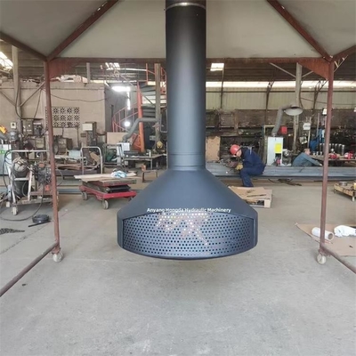 Modern Design Villa Hotel Suspended Wood Burning Fireplace Ceiling Mounted