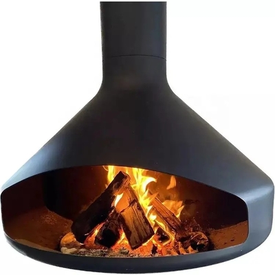Modern Design Villa Hotel Suspended Wood Burning Fireplace Ceiling Mounted