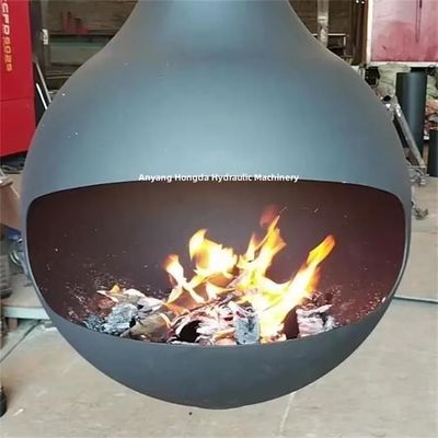 Contemporary Indoor Heaters Orb Rotating Suspended Wood Burning Fireplace
