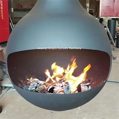Hanging Indoor Ceiling Mounted Round Wood Burning Suspended Fireplace