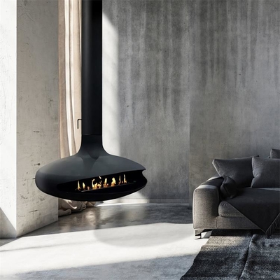 hanging round stove fireplace rotating spherical suspended