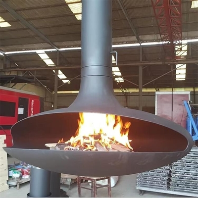 Morden Wall Mounted Wood Burning Fireplace Indoor Central Hanging Round Stove fireplace
