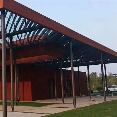Roof Unique Designed Garden Metal Pavilion Corten Steel Pergola Gazebos