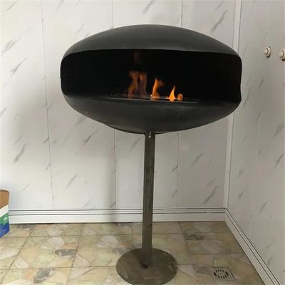 Large 600mm diameter round carbon steel suspended real fire stove heating fireplace rotated wood burner