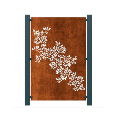 Laser Cut Drift Design Corten Steel Privacy Screens Fence Panels For Garden